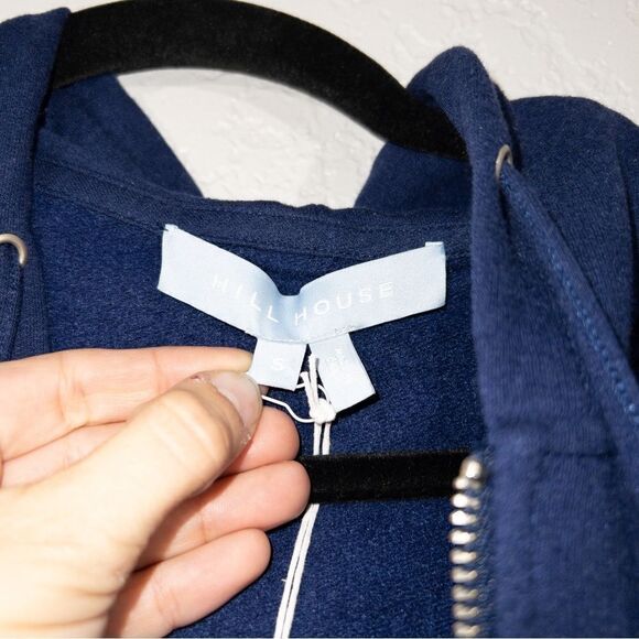 NWT Hill House Navy Teddy Zip-Up Jacket Size Small‎ - Picture 6 of 9